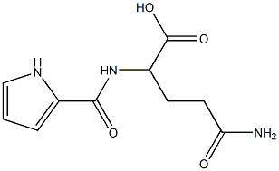 4-carbamoyl-2-(1H-pyrrol-2-ylformamido)butanoic acid Struktur