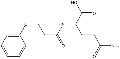 4-carbamoyl-2-(3-phenoxypropanamido)butanoic acid Struktur