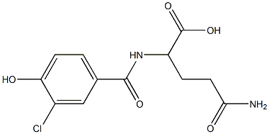 4-carbamoyl-2-[(3-chloro-4-hydroxyphenyl)formamido]butanoic acid