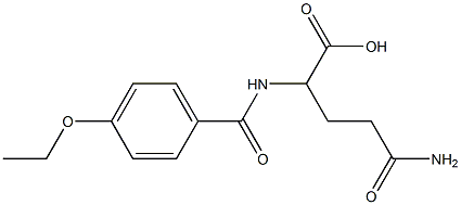 4-carbamoyl-2-[(4-ethoxyphenyl)formamido]butanoic acid 化学構造式