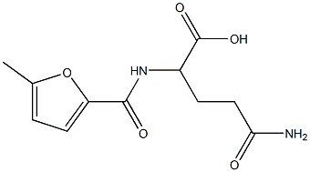4-carbamoyl-2-[(5-methylfuran-2-yl)formamido]butanoic acid Structure