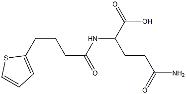 4-carbamoyl-2-[4-(thiophen-2-yl)butanamido]butanoic acid Struktur