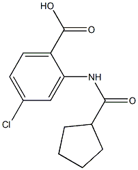 4-chloro-2-[(cyclopentylcarbonyl)amino]benzoic acid Structure