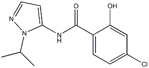 4-chloro-2-hydroxy-N-[1-(propan-2-yl)-1H-pyrazol-5-yl]benzamide Struktur
