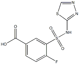 4-fluoro-3-(1,3,4-thiadiazol-2-ylsulfamoyl)benzoic acid