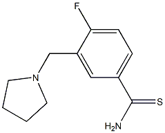4-fluoro-3-(pyrrolidin-1-ylmethyl)benzenecarbothioamide