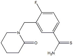 4-fluoro-3-[(2-oxopiperidin-1-yl)methyl]benzene-1-carbothioamide Structure