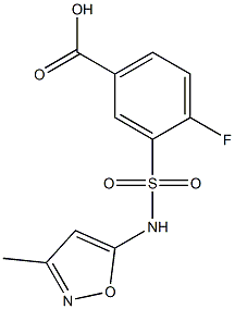  4-fluoro-3-[(3-methyl-1,2-oxazol-5-yl)sulfamoyl]benzoic acid