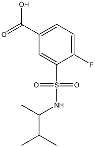 4-fluoro-3-[(3-methylbutan-2-yl)sulfamoyl]benzoic acid Struktur