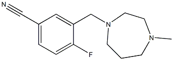 4-fluoro-3-[(4-methyl-1,4-diazepan-1-yl)methyl]benzonitrile Struktur