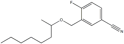 4-fluoro-3-[(octan-2-yloxy)methyl]benzonitrile Struktur