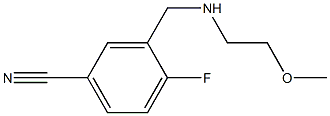 4-fluoro-3-{[(2-methoxyethyl)amino]methyl}benzonitrile Struktur