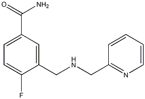 4-fluoro-3-{[(pyridin-2-ylmethyl)amino]methyl}benzamide Struktur