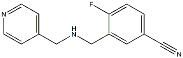 4-fluoro-3-{[(pyridin-4-ylmethyl)amino]methyl}benzonitrile Struktur
