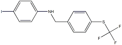 4-iodo-N-({4-[(trifluoromethyl)sulfanyl]phenyl}methyl)aniline 结构式