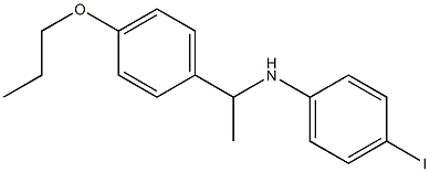 4-iodo-N-[1-(4-propoxyphenyl)ethyl]aniline Structure