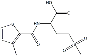 4-methanesulfonyl-2-[(3-methylthiophen-2-yl)formamido]butanoic acid Struktur