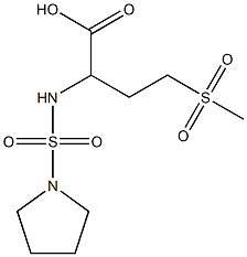 4-methanesulfonyl-2-[(pyrrolidine-1-sulfonyl)amino]butanoic acid Struktur