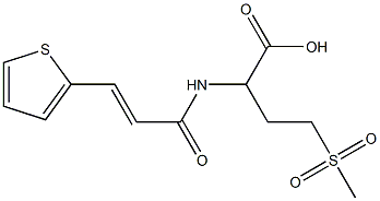 4-methanesulfonyl-2-[3-(thiophen-2-yl)prop-2-enamido]butanoic acid Struktur