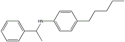 4-pentyl-N-(1-phenylethyl)aniline Struktur