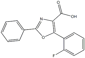5-(2-fluorophenyl)-2-phenyl-1,3-oxazole-4-carboxylic acid Struktur