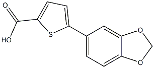 5-(2H-1,3-benzodioxol-5-yl)thiophene-2-carboxylic acid,,结构式