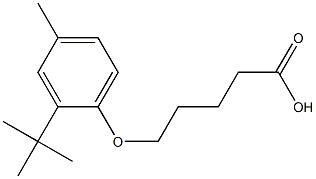 5-(2-tert-butyl-4-methylphenoxy)pentanoic acid Structure