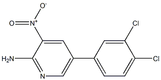 5-(3,4-dichlorophenyl)-3-nitropyridin-2-amine Structure