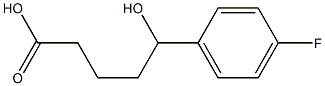 5-(4-fluorophenyl)-5-hydroxypentanoic acid Struktur