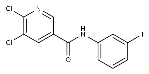 5,6-dichloro-N-(3-iodophenyl)pyridine-3-carboxamide Structure