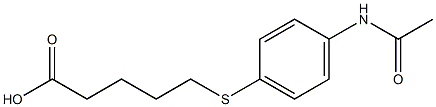 5-[(4-acetamidophenyl)sulfanyl]pentanoic acid Struktur