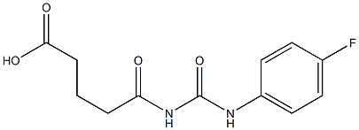 5-{[(4-fluorophenyl)carbamoyl]amino}-5-oxopentanoic acid Structure