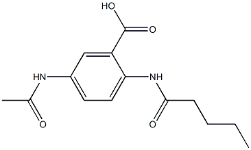 5-acetamido-2-pentanamidobenzoic acid Struktur