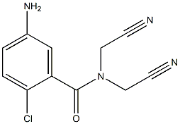 5-amino-2-chloro-N,N-bis(cyanomethyl)benzamide Struktur
