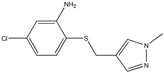  5-chloro-2-{[(1-methyl-1H-pyrazol-4-yl)methyl]sulfanyl}aniline