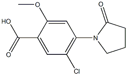5-chloro-2-methoxy-4-(2-oxopyrrolidin-1-yl)benzoic acid 结构式