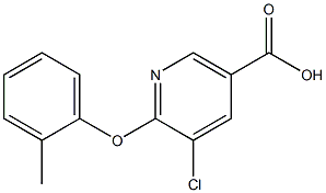 5-chloro-6-(2-methylphenoxy)nicotinic acid Structure