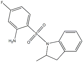 5-fluoro-2-[(2-methyl-2,3-dihydro-1H-indole-1-)sulfonyl]aniline Structure