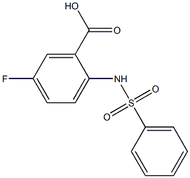 5-fluoro-2-[(phenylsulfonyl)amino]benzoic acid Structure