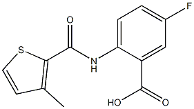 5-fluoro-2-{[(3-methylthien-2-yl)carbonyl]amino}benzoic acid