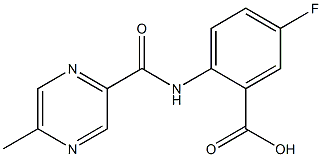 5-fluoro-2-{[(5-methylpyrazin-2-yl)carbonyl]amino}benzoic acid Struktur