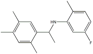 5-fluoro-2-methyl-N-[1-(2,4,5-trimethylphenyl)ethyl]aniline Structure