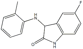 5-fluoro-3-[(2-methylphenyl)amino]-2,3-dihydro-1H-indol-2-one 化学構造式
