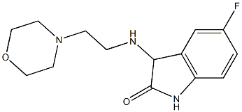 5-fluoro-3-{[2-(morpholin-4-yl)ethyl]amino}-2,3-dihydro-1H-indol-2-one 化学構造式
