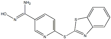 6-(1,3-benzothiazol-2-ylsulfanyl)-N'-hydroxypyridine-3-carboximidamide Structure