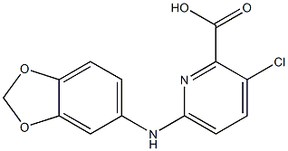 6-(2H-1,3-benzodioxol-5-ylamino)-3-chloropyridine-2-carboxylic acid Structure