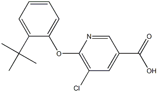 6-(2-tert-butylphenoxy)-5-chloropyridine-3-carboxylic acid Structure