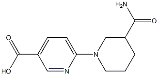 6-(3-carbamoylpiperidin-1-yl)pyridine-3-carboxylic acid Structure