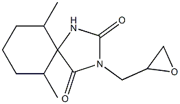 6,10-dimethyl-3-(oxiran-2-ylmethyl)-1,3-diazaspiro[4.5]decane-2,4-dione Structure