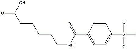 6-[(4-methanesulfonylphenyl)formamido]hexanoic acid Structure